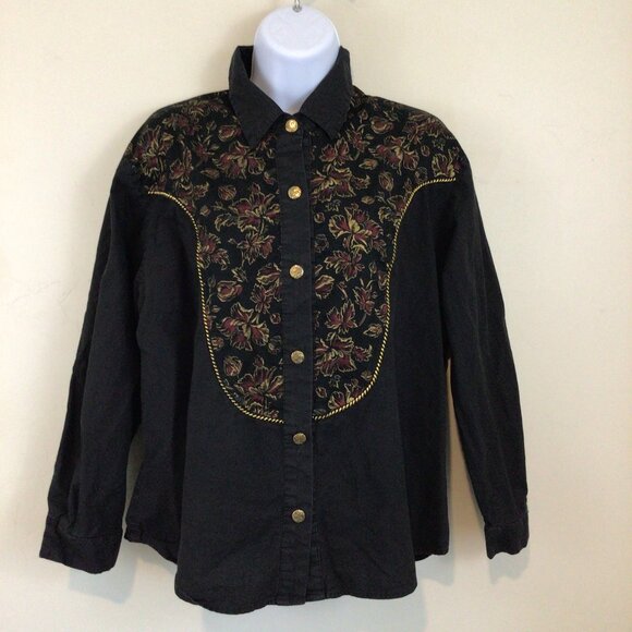 Vintage Tops - Ozark Mountain Jean Company Vintage Western Button Down Shirt